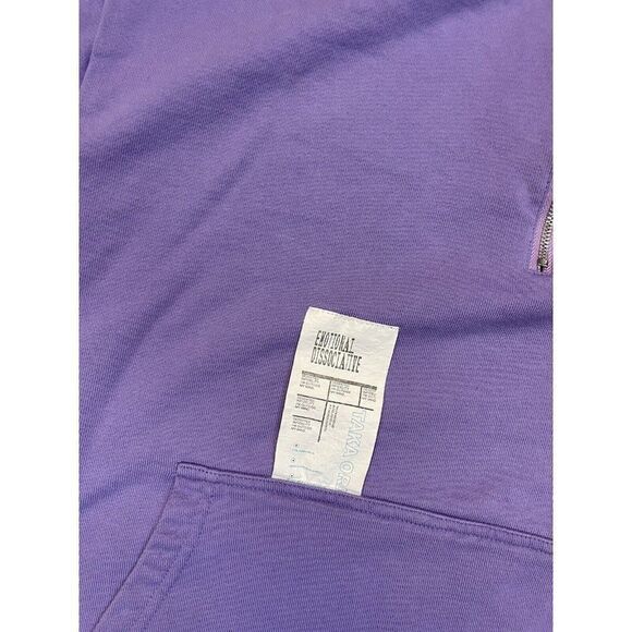 Taka Original Sociative 1/4 Zip Sweatshirt Men Large Purple - Picture 3 of 7